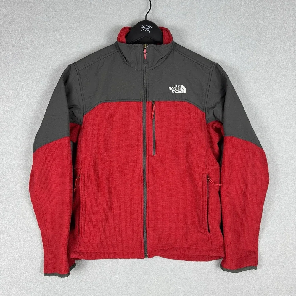 The North Face Grid Fleece Jacket Full Zip Mens Medium Tech Two Tone Utility